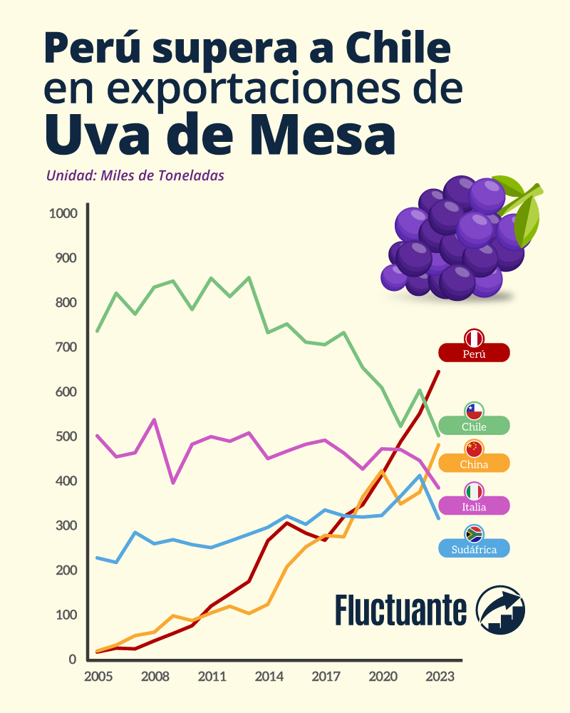 Perú-supera-a-Chile-en-exportaciones-de-Uva-de-Mesa